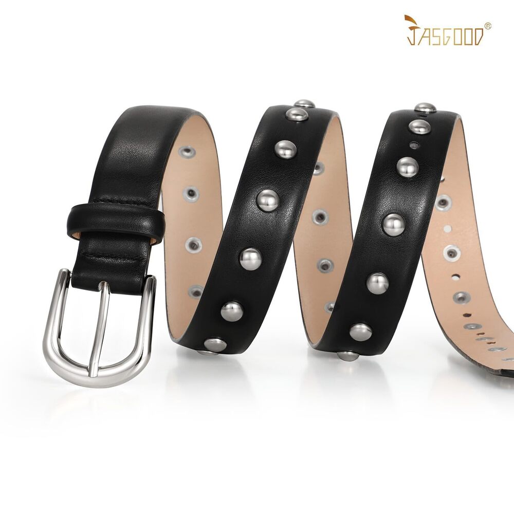 5595 Women Fashion Studded Leather Belt Punk Vintage - Picture 4 of 8